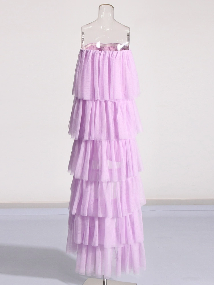 Bra Mesh Cake Puffy Dresses