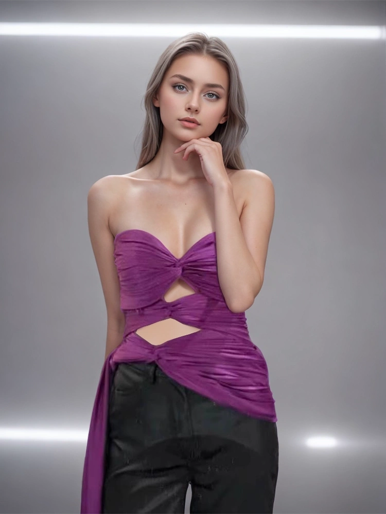 Irregular Hollow Chest Top Vest New