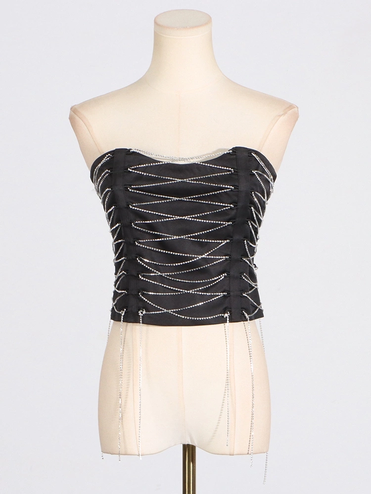 Fashion Cross Chain Bra Top Vest New