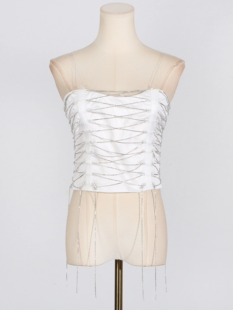 Fashion Cross Chain Bra Top Vest New