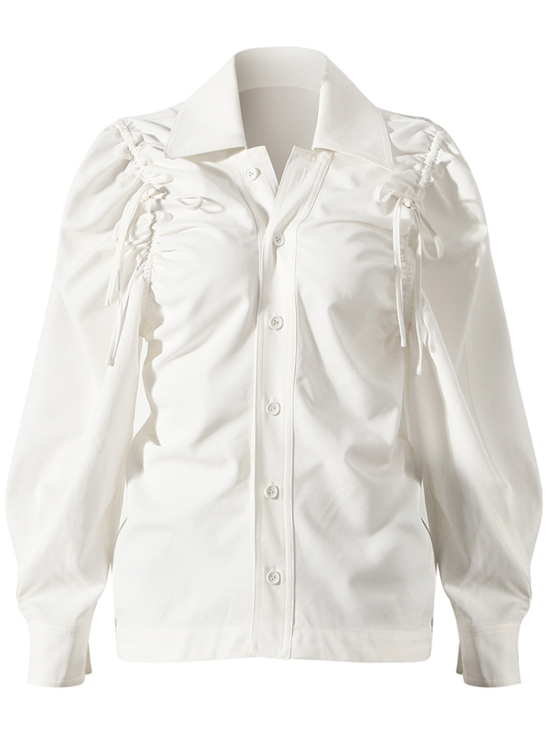 White Shirt With Strap Top New
