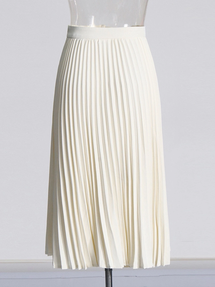 Irregular Sleeve Design Blazer Pleated Skirt Two Piece Set