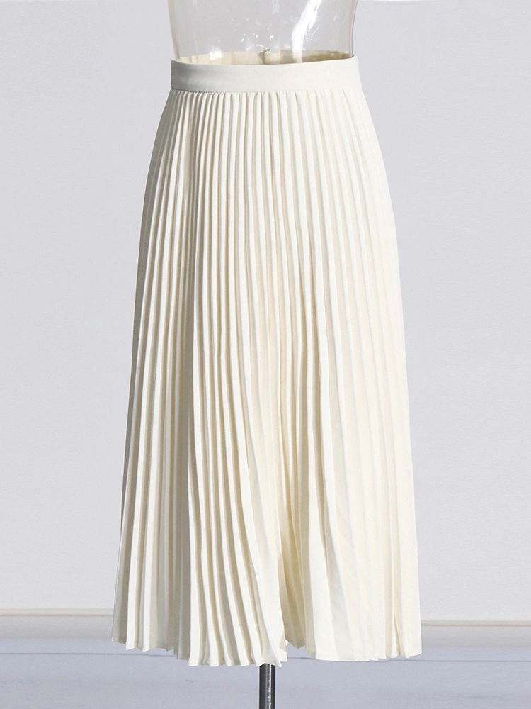 Irregular Sleeve Design Blazer Pleated Skirt Two Piece Set