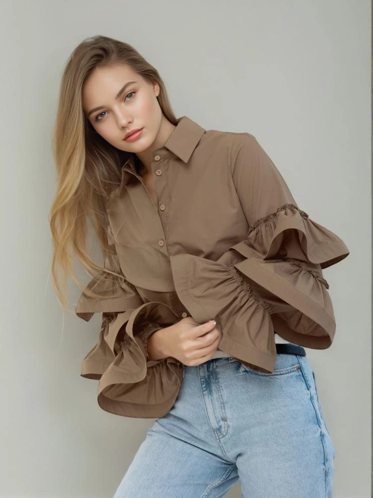 Lotus Leaf Sleeve Shirt