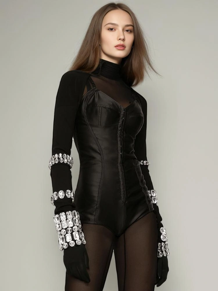 Diamond Bandaged Cardigan Short Cover Up Jacket