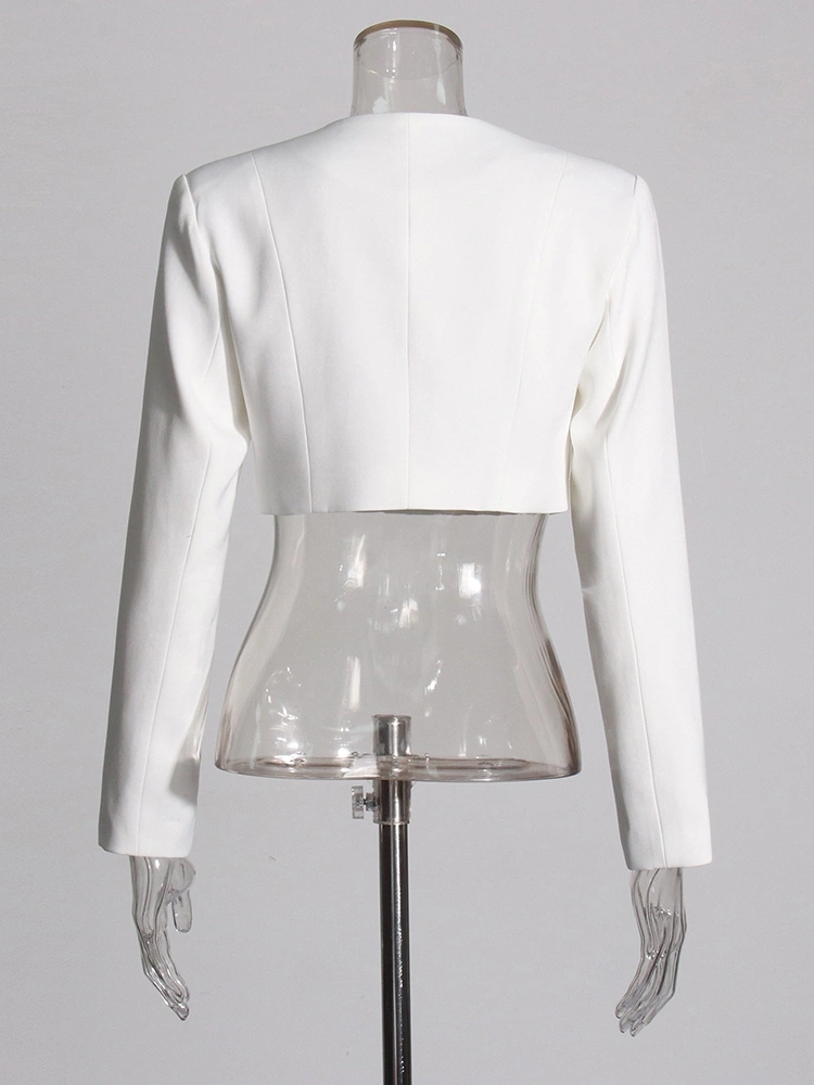 TWOTWINSTYLESTYLE Long Sleeve White Two Piece Set