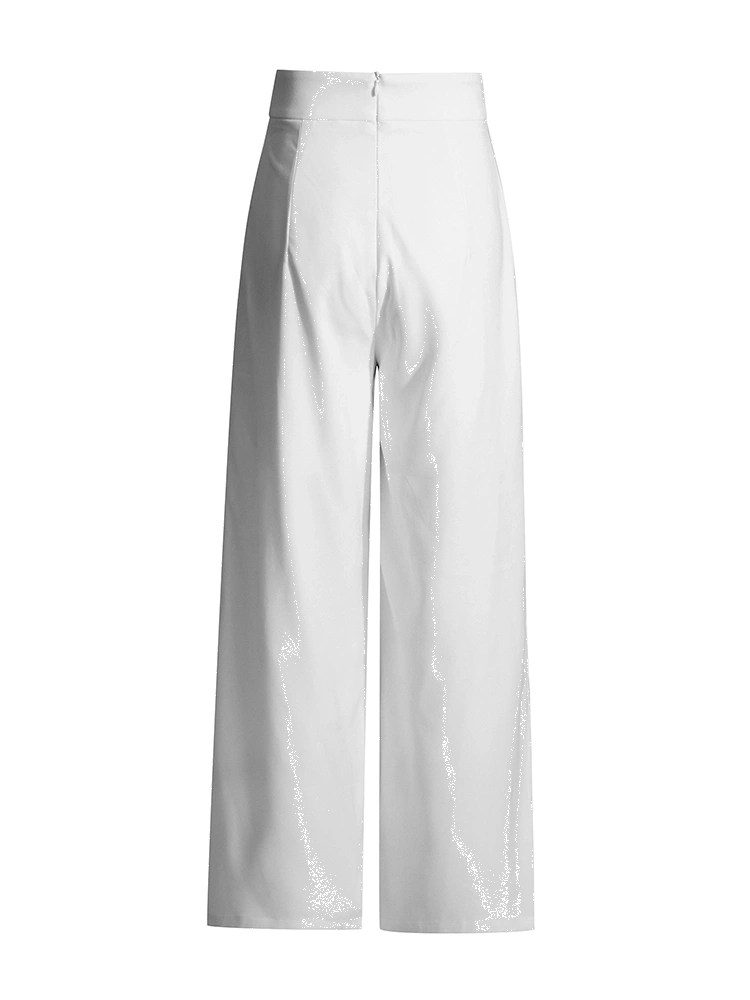 TWOTWINSTYLESTYLE Long Sleeve White Two Piece Set