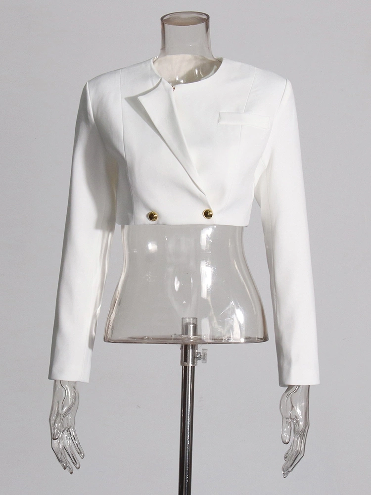 TWOTWINSTYLESTYLE Long Sleeve White Two Piece Set