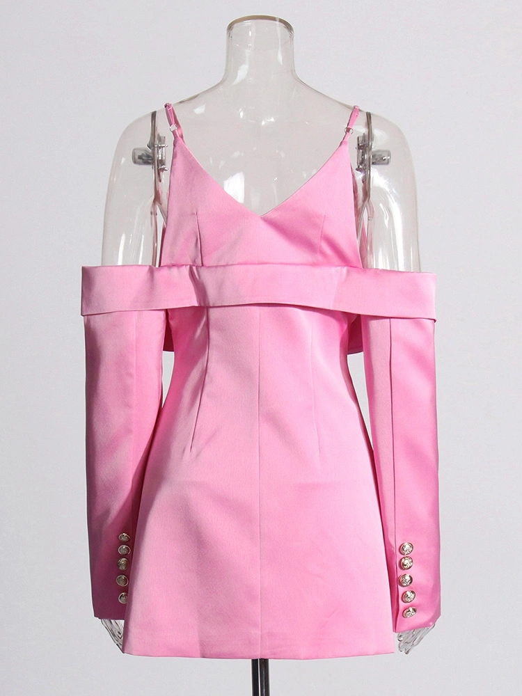 TWOTWINSTYLE Hollow Out Strap Suit Blazer