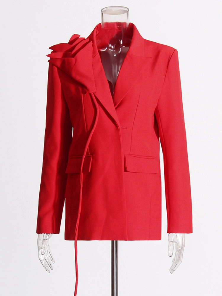 TWOTWINSTYLE Flower Straight Tube Suit Blazer
