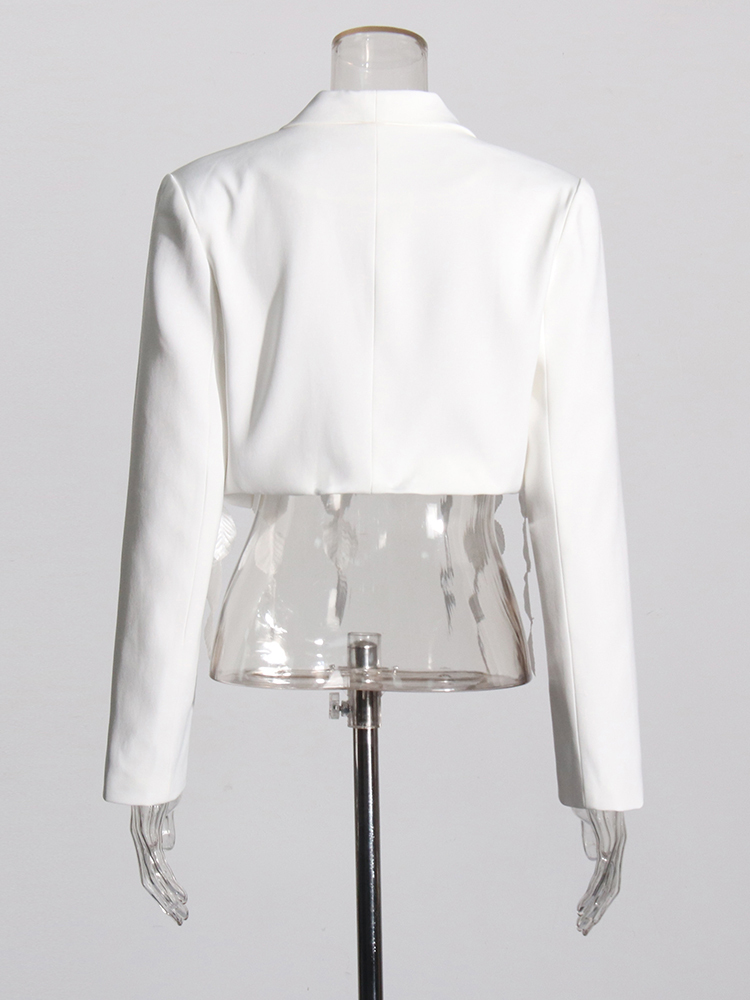 TWOTWINSTYLE 3D Floral Patchwork Short Suit Jacket