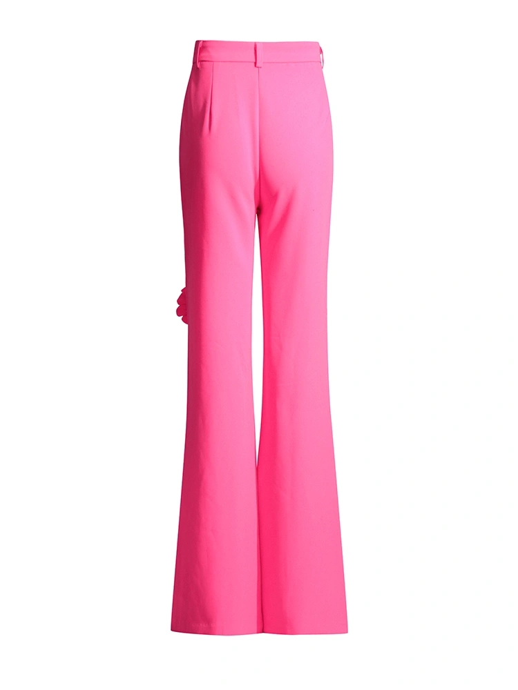 TWOTWINSTYLE Flower  Blazer High Waist Pant Two Piece