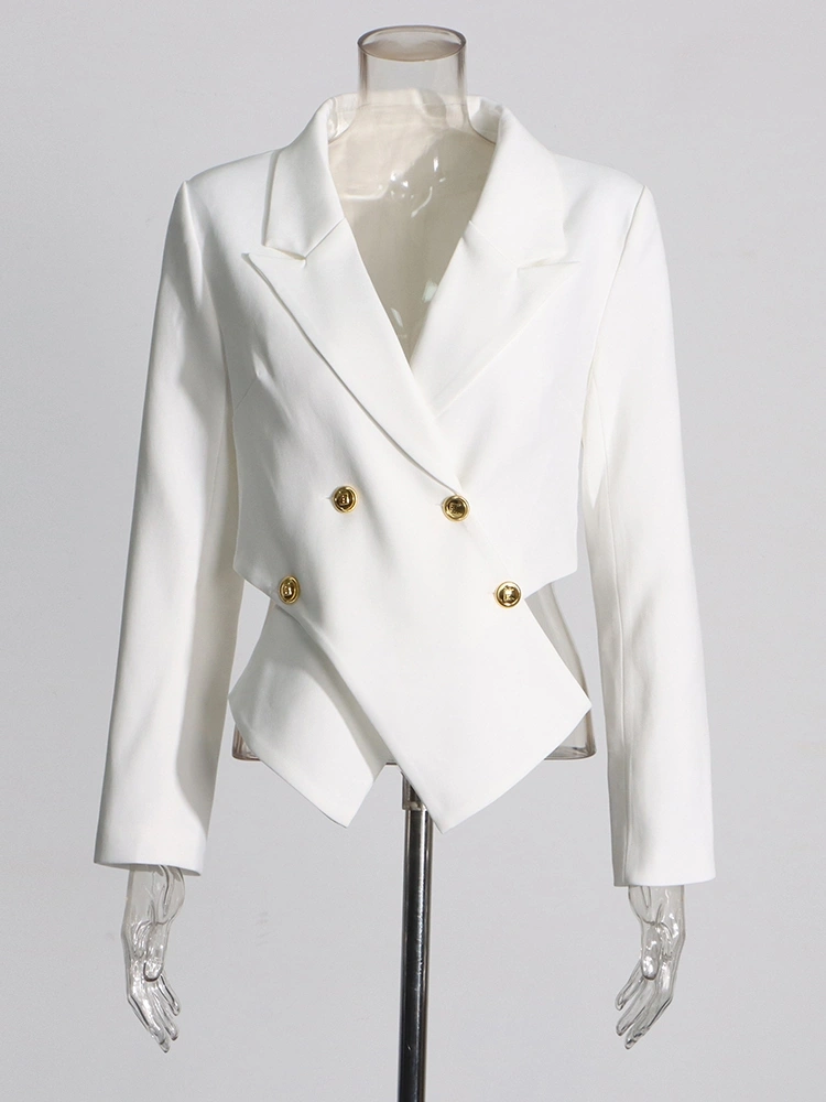 TWOTWINSTYLE Design Cross Placket Suit Jacket