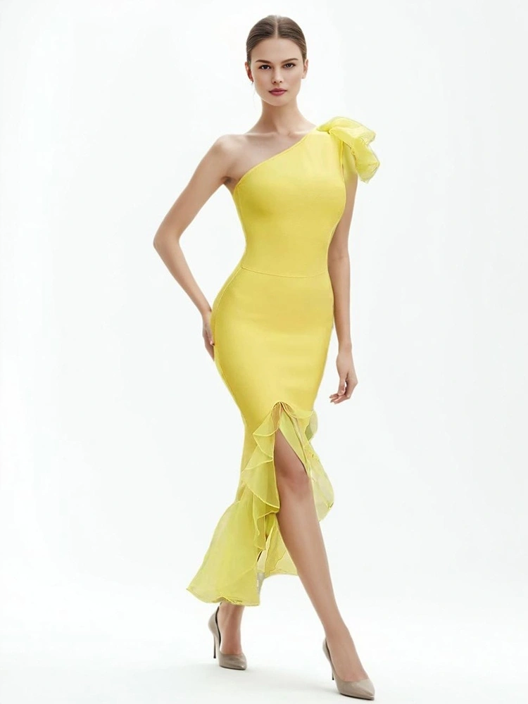 Gauze  Sleeveless Tight Pleated Folds Maxi Dresses New
