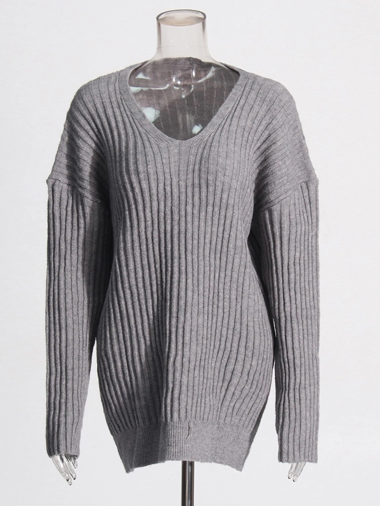 TWOTWINSTYLE V Neck Knitted Sweater Two Piece Set