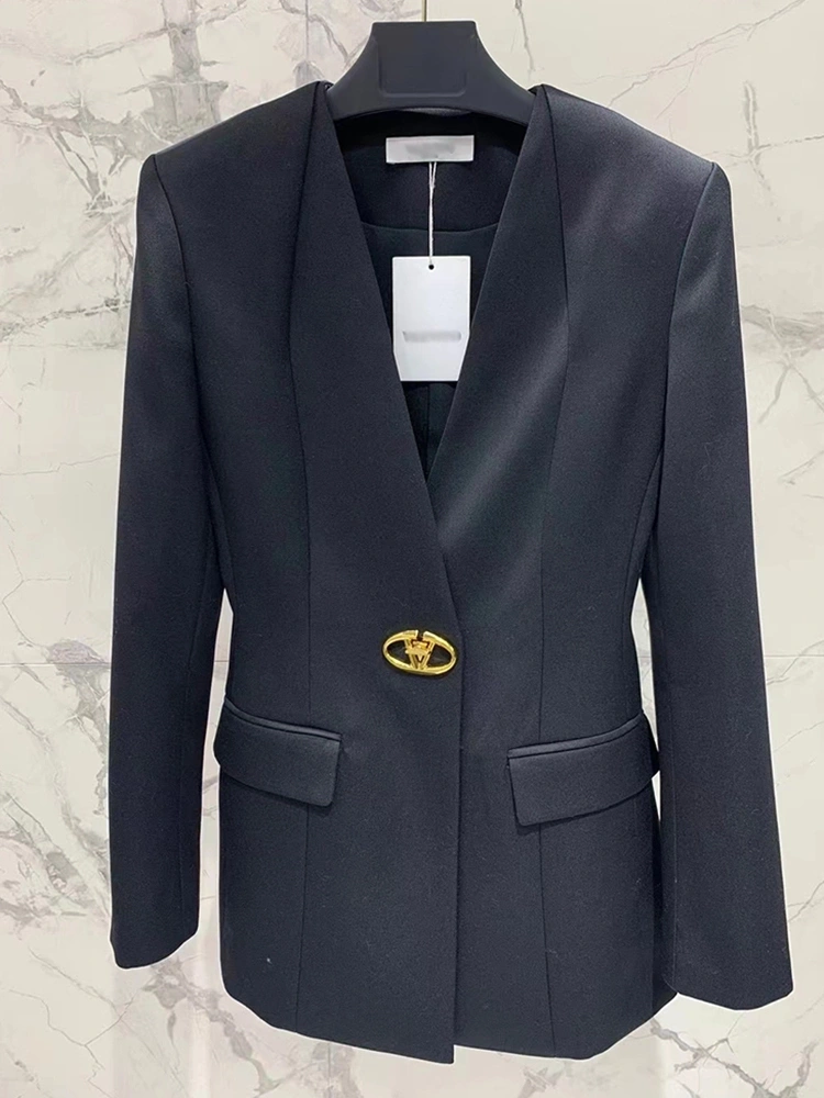 TWOTWINSTYLE Waist Buckle Suit Blazer