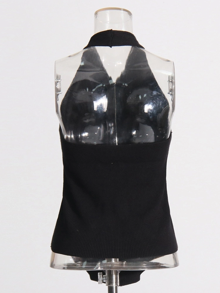 TWOTWINSTYLE Short Knitted Vest Two Piece Set
