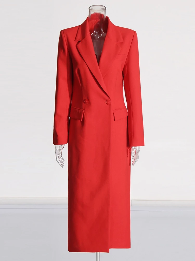 TWOTWINSTYLE Slim Long Suit Jacket