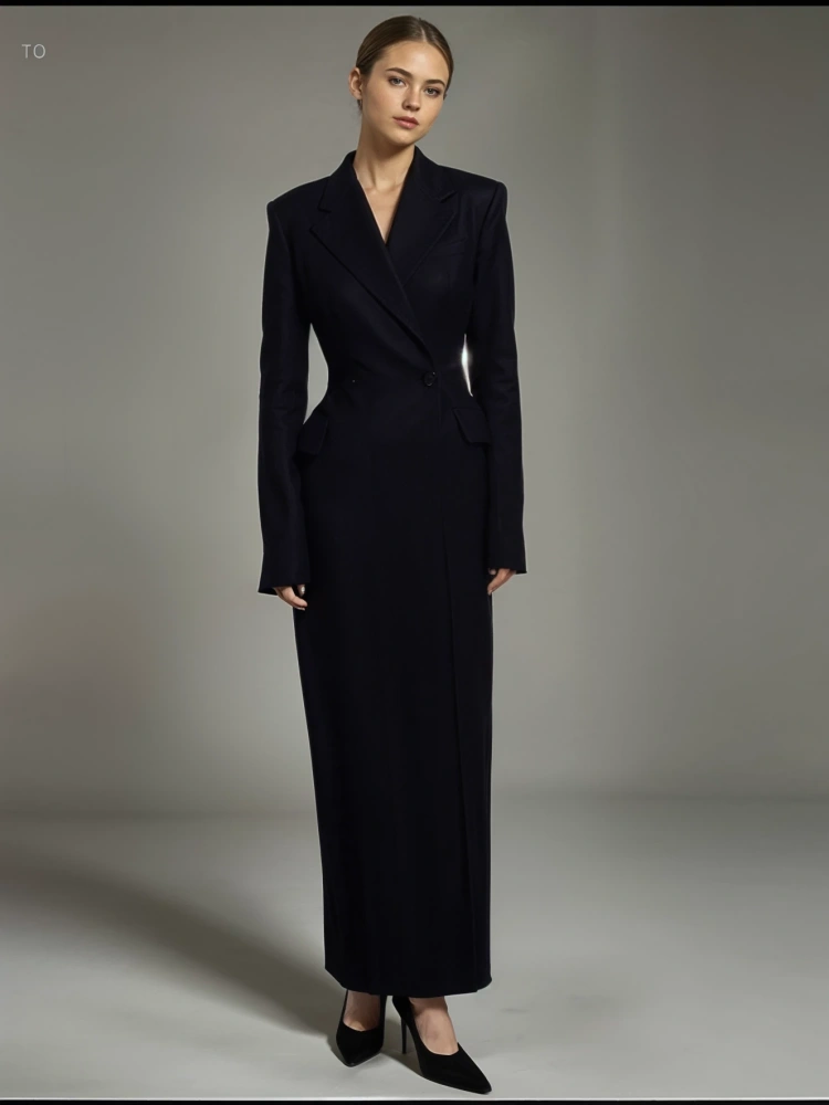 TWOTWINSTYLE Slim Long Suit Jacket