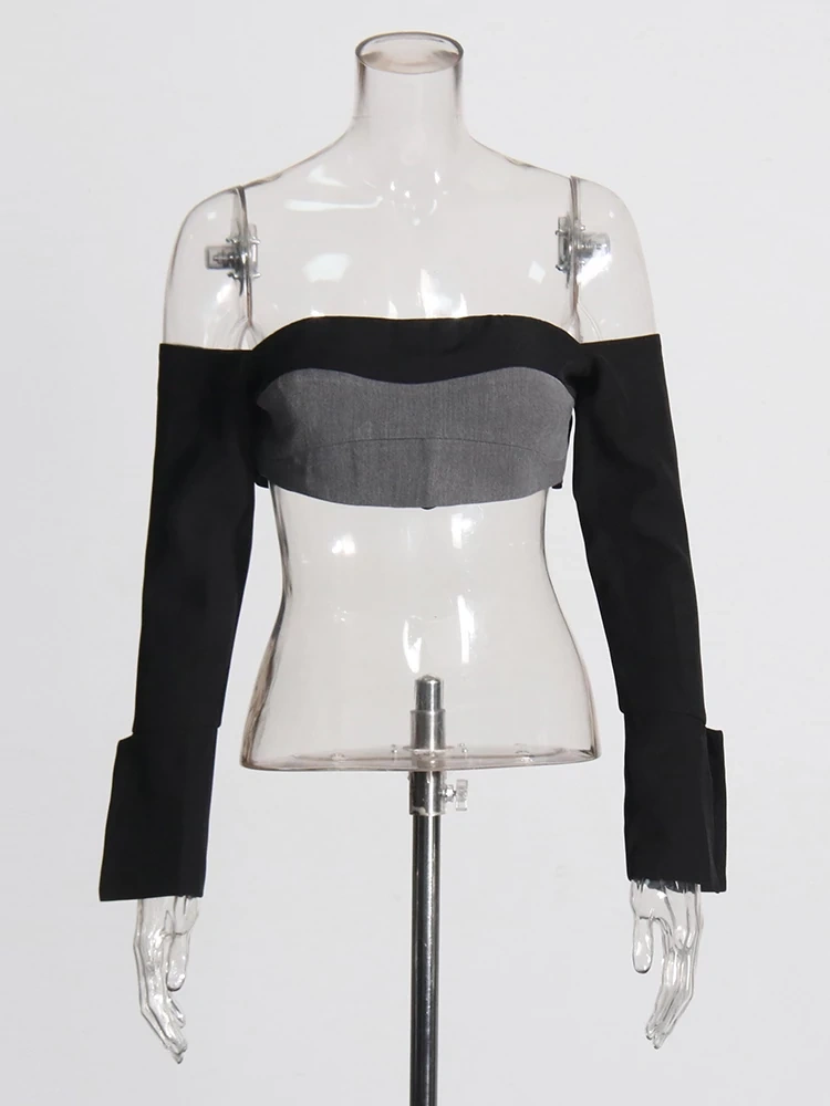 TWOTWINSTYLE One Shoulder Spliced Two Piece Set