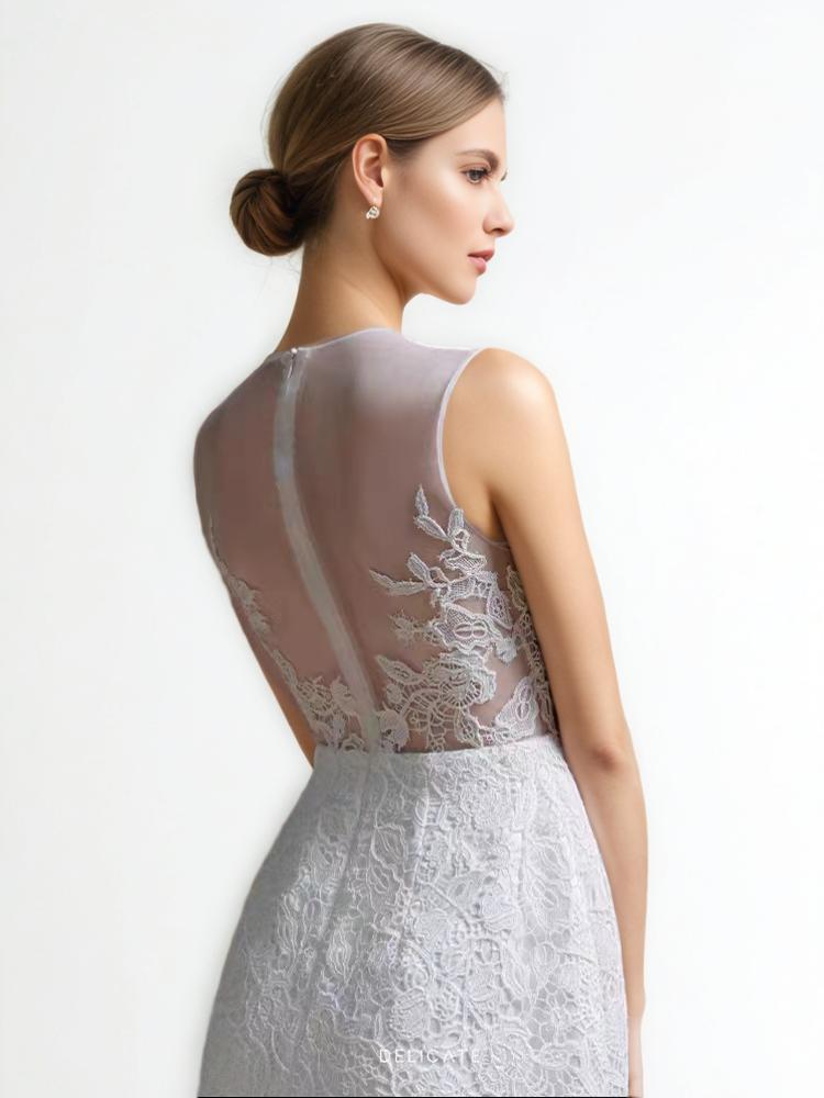 TWOTWINSTYLE Lace Hollow White Dress