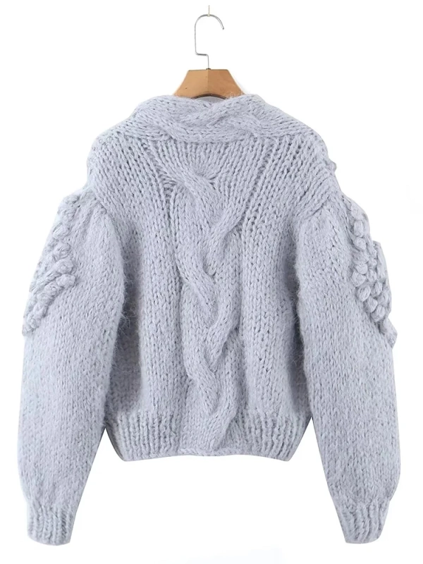 TWOTWINSTYLE Flower Sweater Cardigan