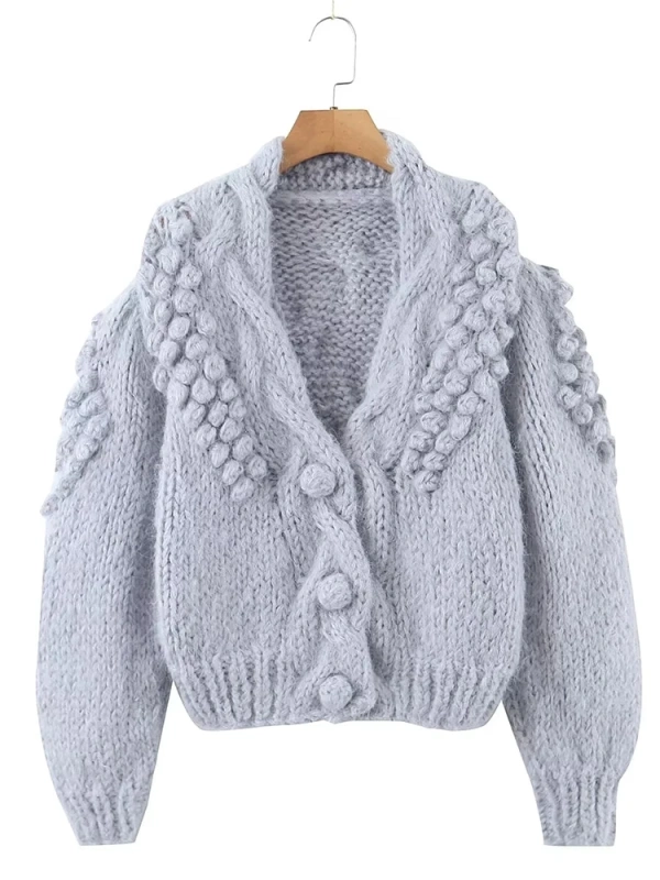 TWOTWINSTYLE Flower Sweater Cardigan