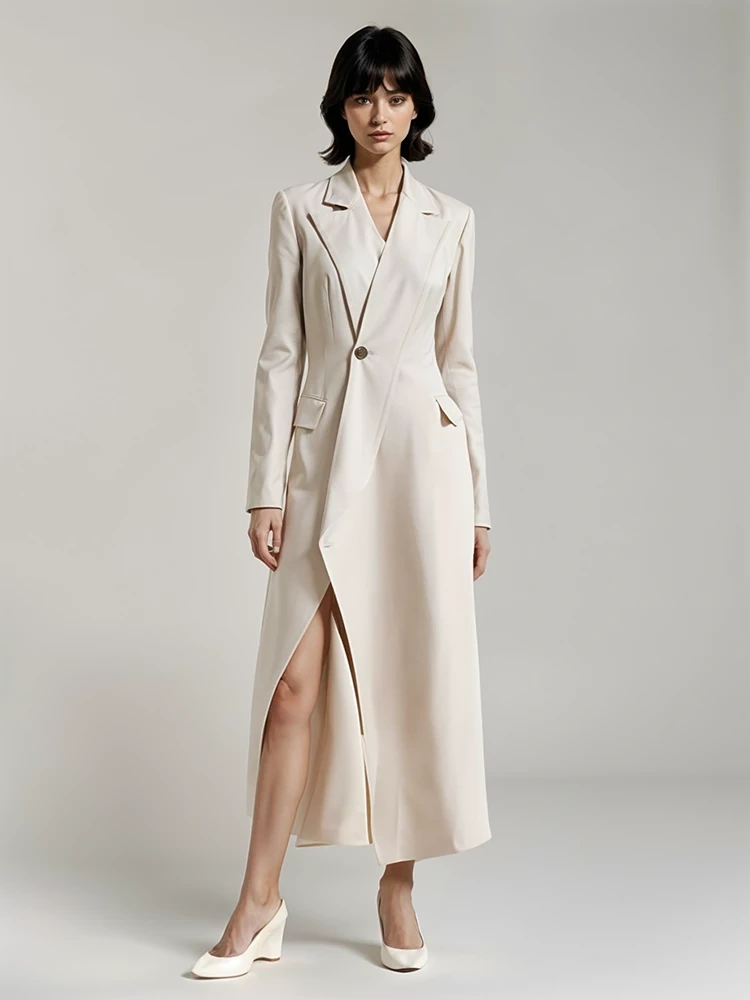 TWOTWINSTYLE  Irregular One Button Windbreaker Jacket