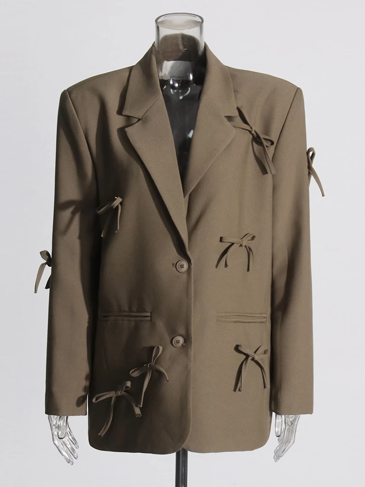 TWOTWINSTYLE Bow Silhouette Suit Jacket