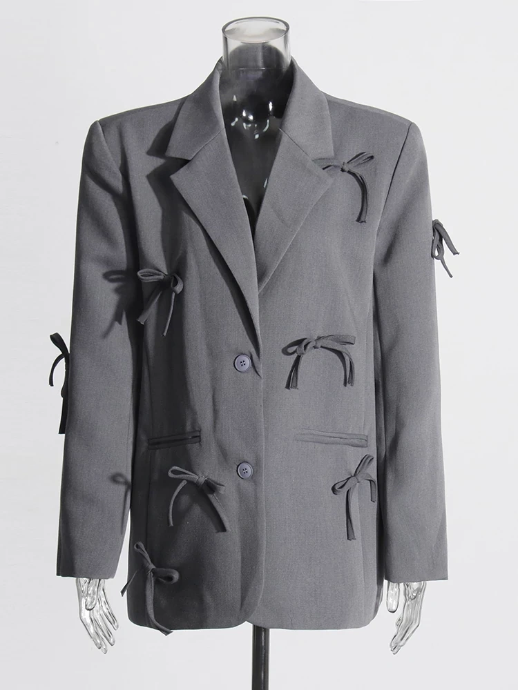 TWOTWINSTYLE Bow Silhouette Suit Jacket