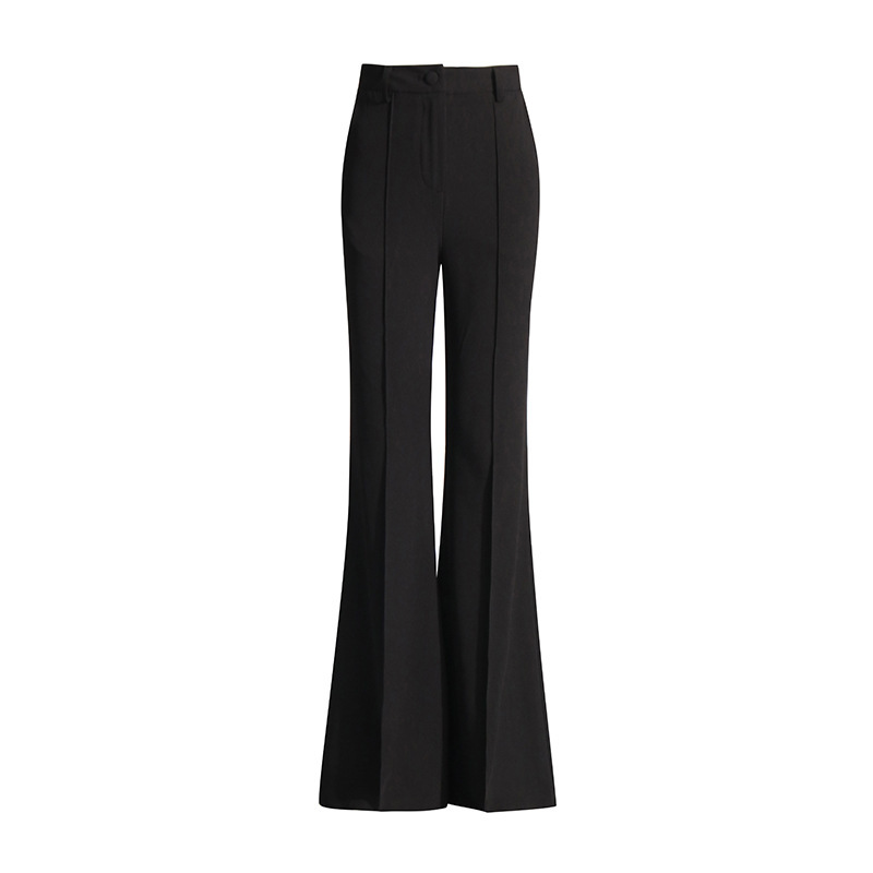 TWOTWINSTYLE Two Piece Set Notched Collor Long Sleeve Blazer High Waist Wide Leg Pants Sets