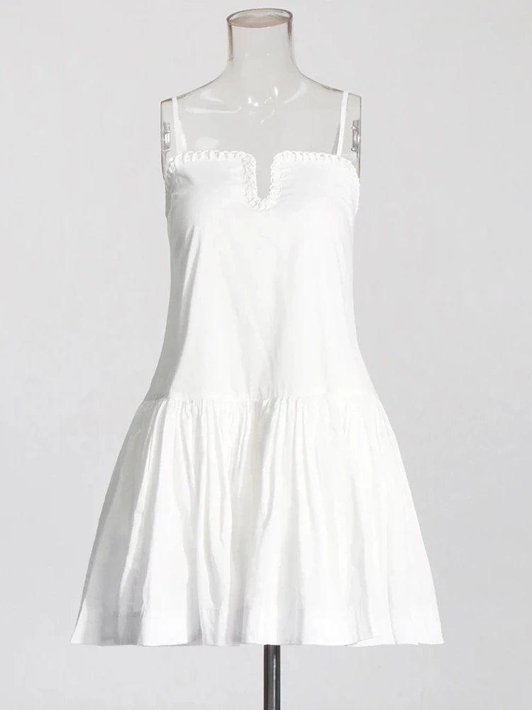 TWOTWINSTYLE Strap Flame Mini Dress