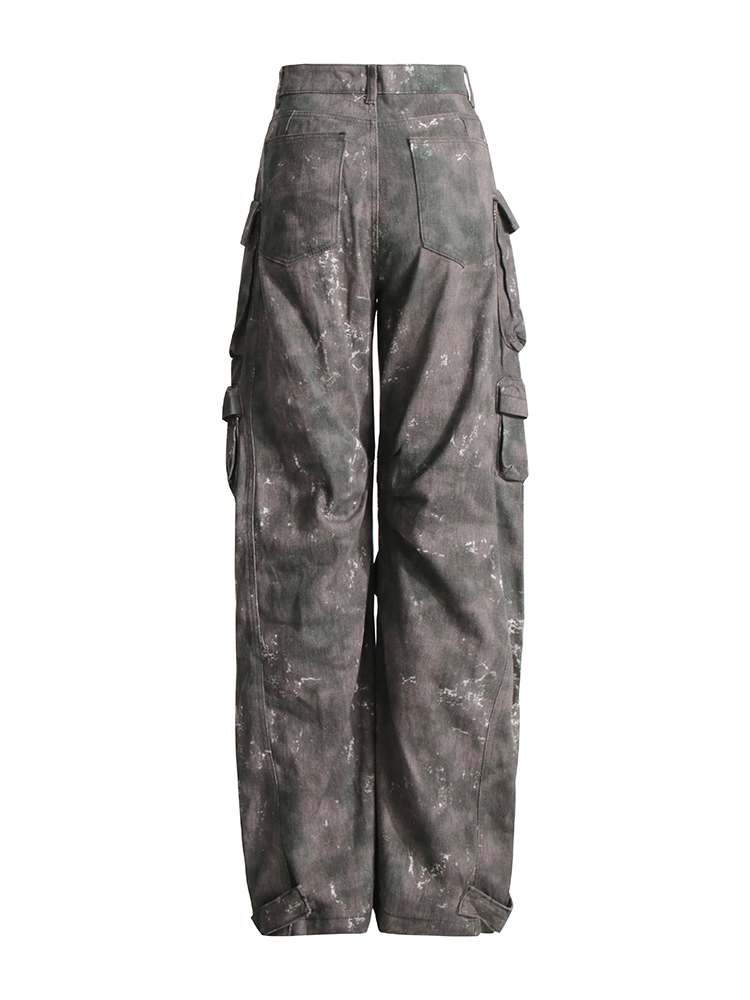 TWOTWINSTYLE Streetwear Wide Leg Pants For Women High Waist  Clothing Fashion