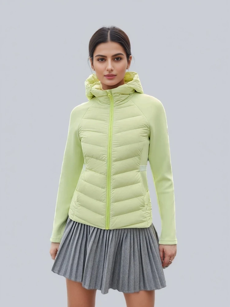 TWOTWINSTYLE Hooded High Waist Down Jacket