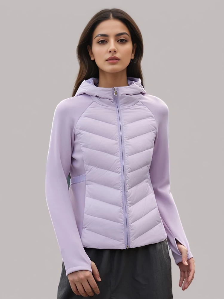 TWOTWINSTYLE Hooded High Waist Down Jacket