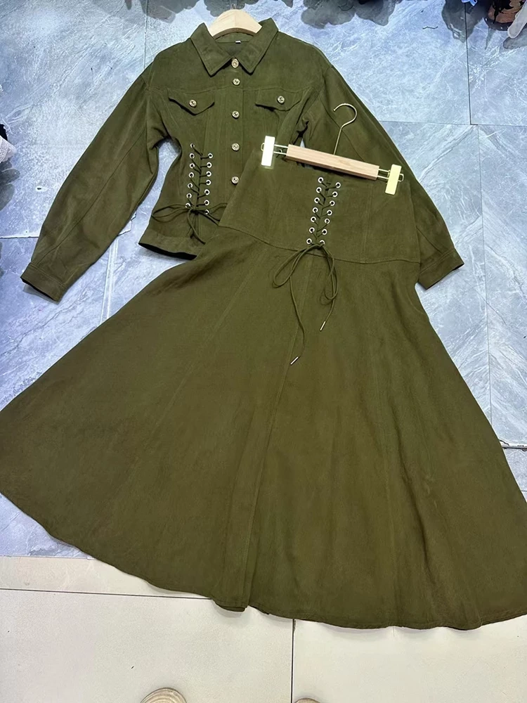 TWOTWINSTYLE Straps Drawstrings Two Piece Sets