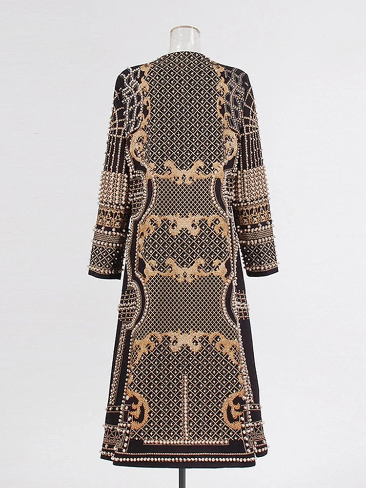 TWOTWINSTYLE Nail Print Long Suit Windbreaker Jacket