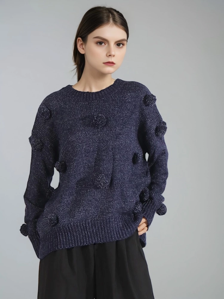 TWOTWINSTYLE Loose Plus  Size Knit Sweater