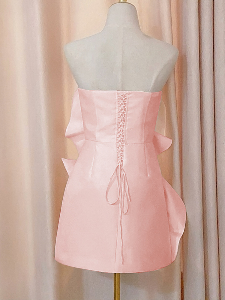 Strapless Sexy Short Three-Dimensional Decorative Dresses New