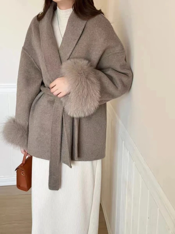 TWOTWINSTYLE Wool Waistband Coat Jacket