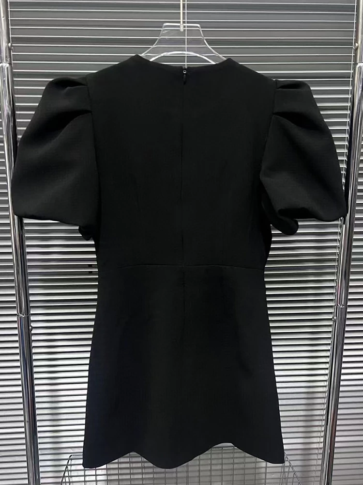 TWOTWINSTYLE  Bow Hollow Out Mini Dress