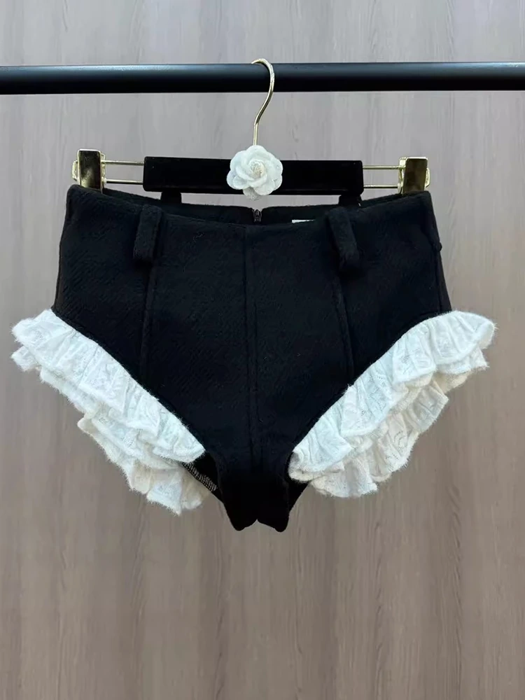 TWOTWINSTYLE Woolen Suit Jacket and Shorts Two Piece Sets