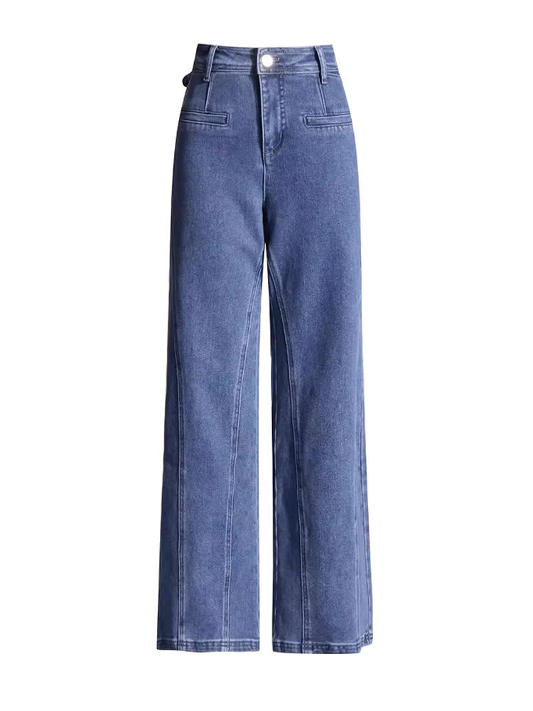 Bow High Wiat Straight Leg Jeans  New