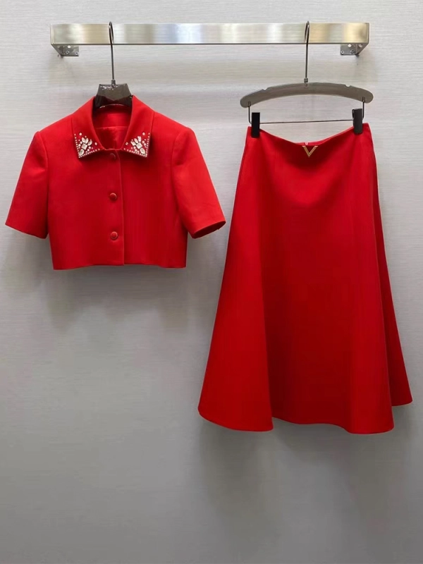 TWOTWINSTYLE Patchwork Diamonds Casual Two Piece Set