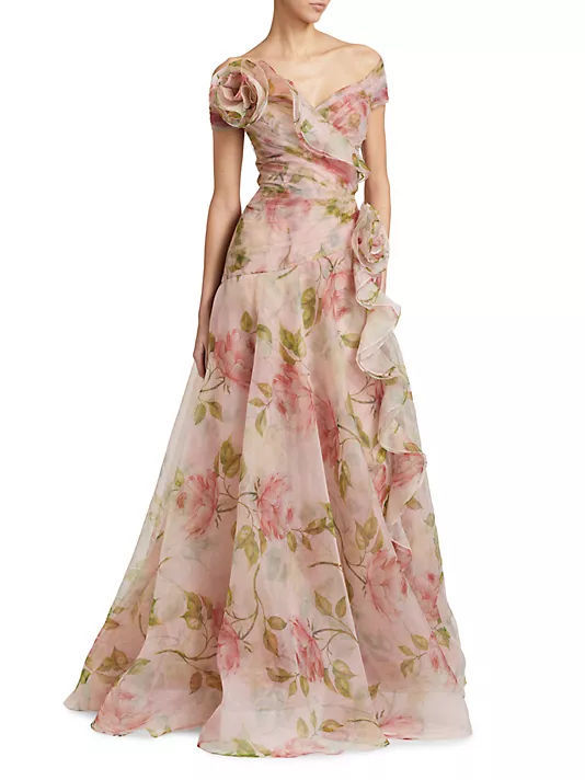 TWOTWINSTYLE Vintage Printing High Waist Maxi Dress