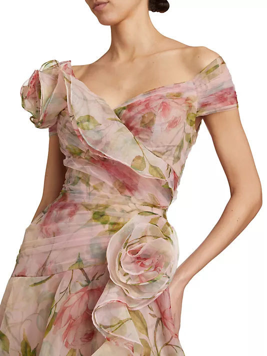 TWOTWINSTYLE Vintage Printing High Waist Maxi Dress