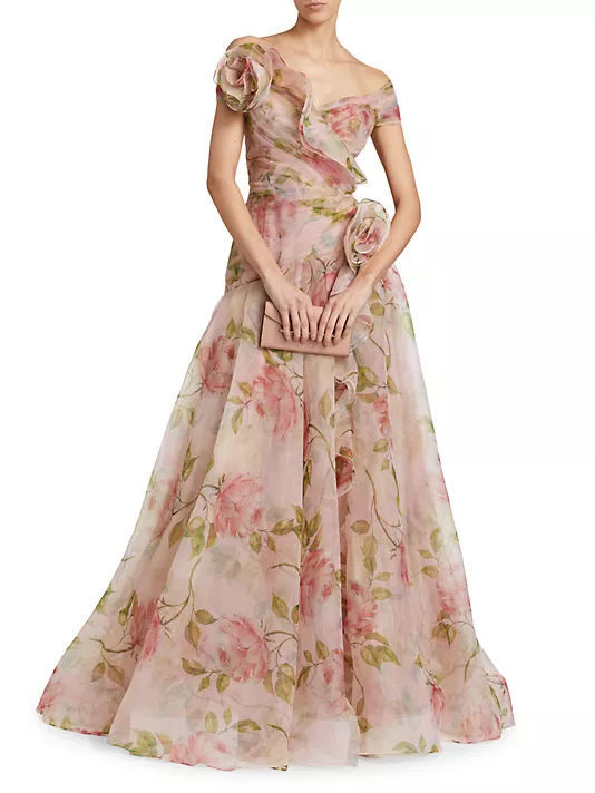 TWOTWINSTYLE Vintage Printing High Waist Maxi Dress