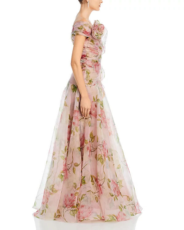 TWOTWINSTYLE Vintage Printing High Waist Maxi Dress