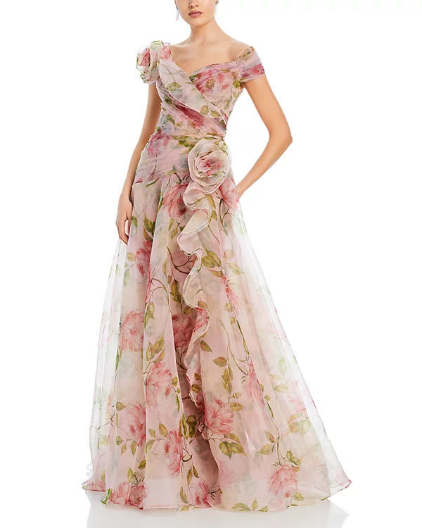 TWOTWINSTYLE Vintage Printing High Waist Maxi Dress