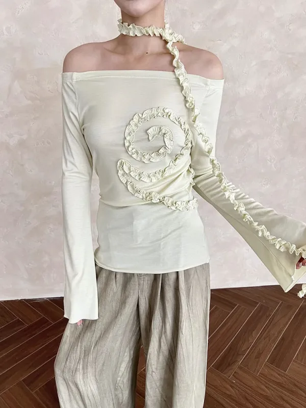 TWOTWINSTYLE  Elegant Off  Shoulder Chic T-Shirts